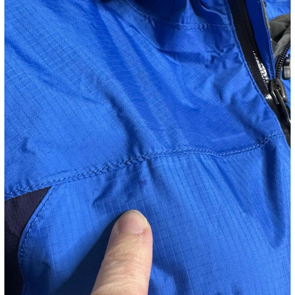 LL Bean Trail Rain Blue Nylon Full Zip Hooded Jacket Windbreaker - Picture 9 of 9